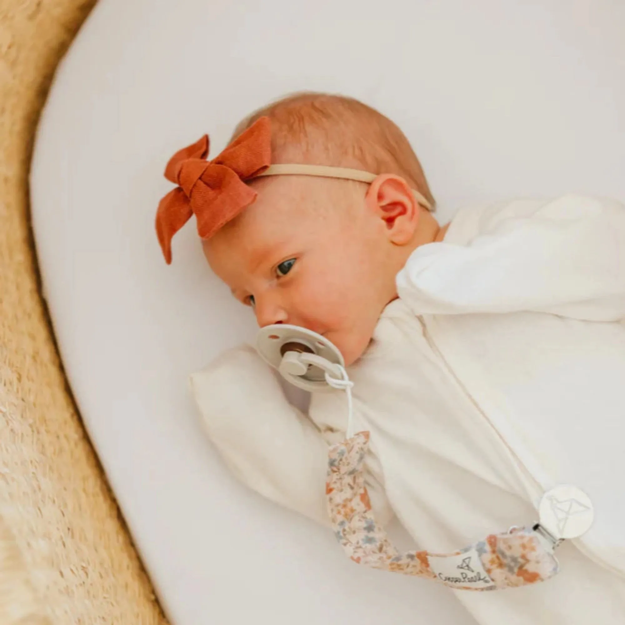 COPPER PEARL Pacifier Clips - Eden