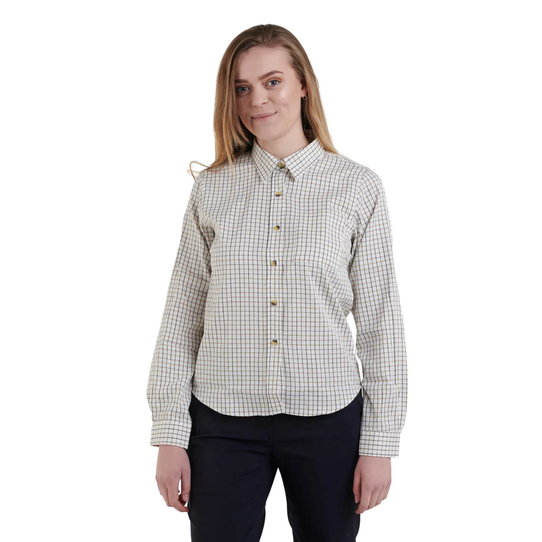 Country Classics Womens Check Long Sleeve Shirts - Tattersall Green