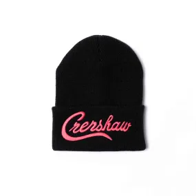 Crenshaw Limited Edition Heavyweight Beanie - Black/Pink