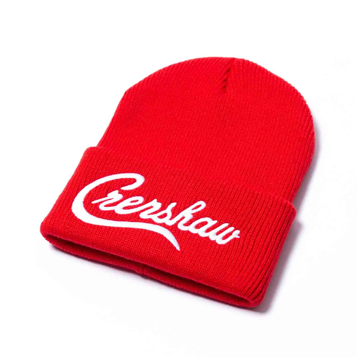 Crenshaw Limited Edition Heavyweight Beanie - Red/White