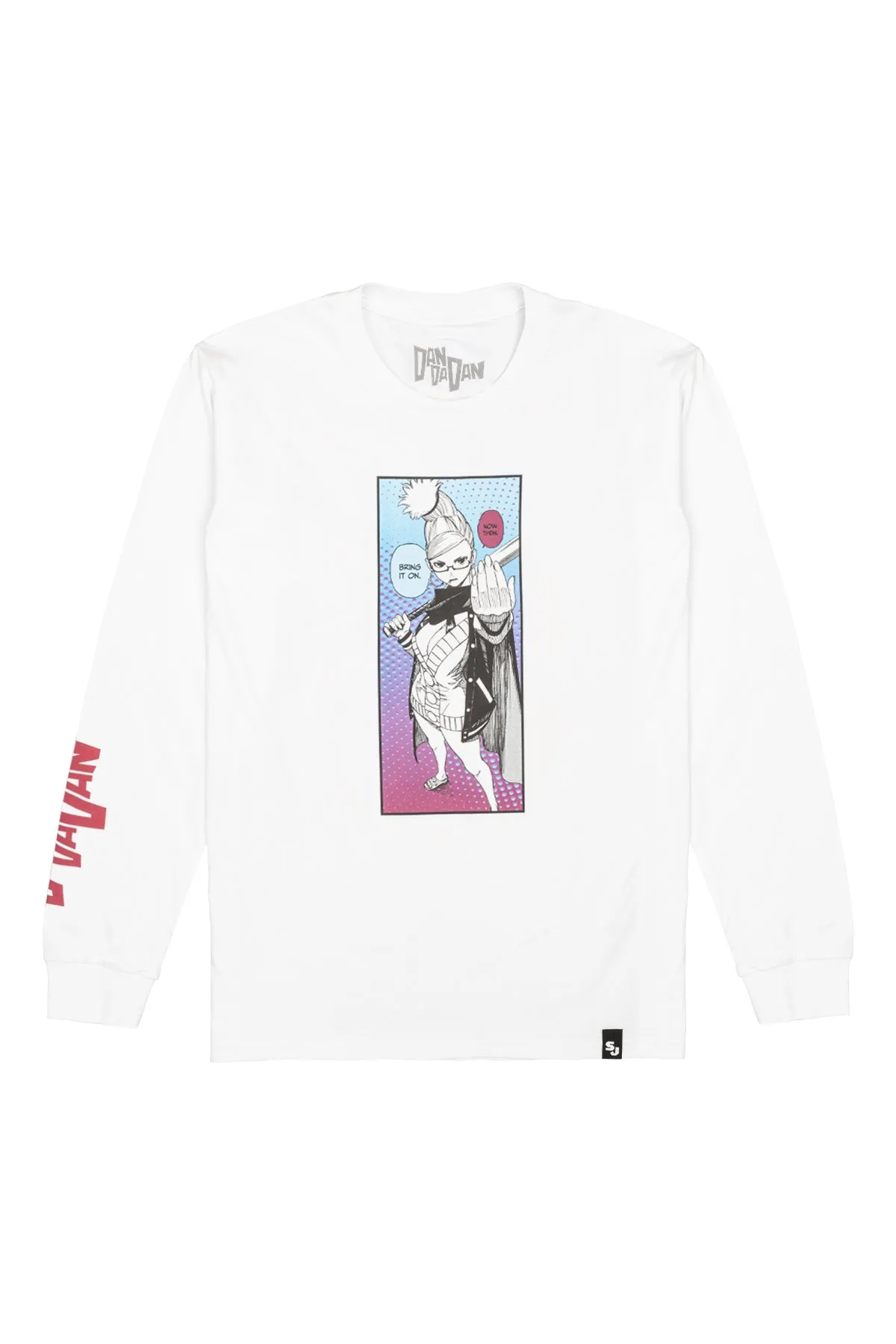 Dandadan Bring it On Long Sleeve Tee - White