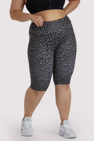 Eco Dusty Olive Leopard Curve Shorts