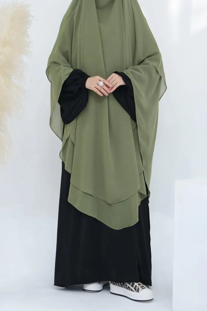 Elegant Extra Long Two-Layer Chiffon Scarf for All Occasions