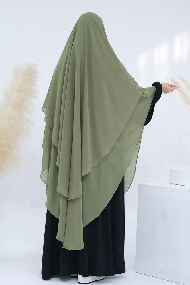 Elegant Extra Long Two-Layer Chiffon Scarf for All Occasions