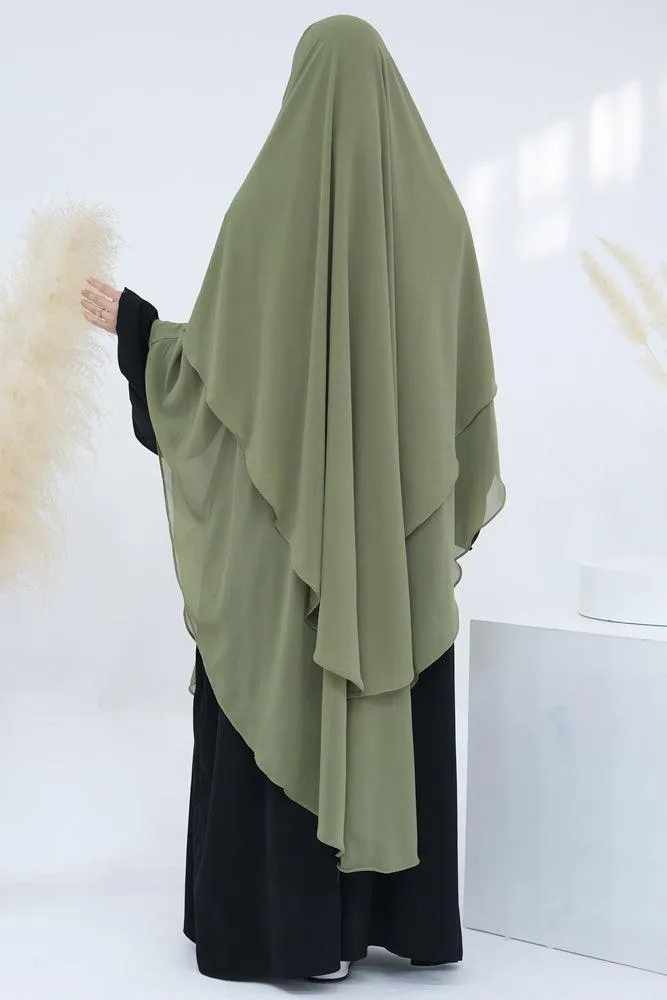 Elegant Extra Long Two-Layer Chiffon Scarf for All Occasions