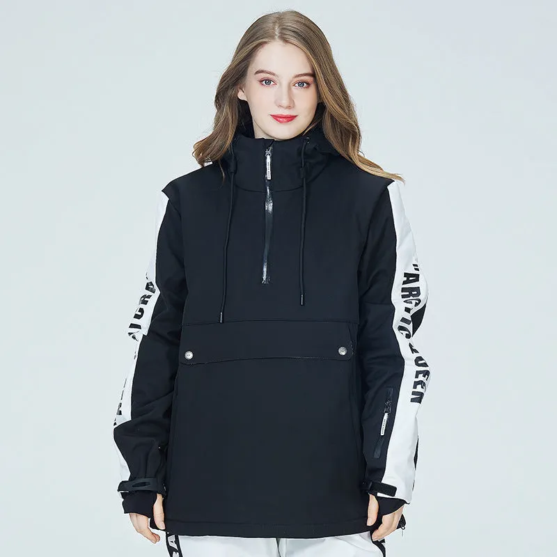 Elegant Warm Snow Anorak Jacket Outdoor Sports Pullover