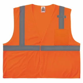 Ergodyne 24539 8210HL-S 5XL Orange Class 2 Economy Mesh Vest - Single Size