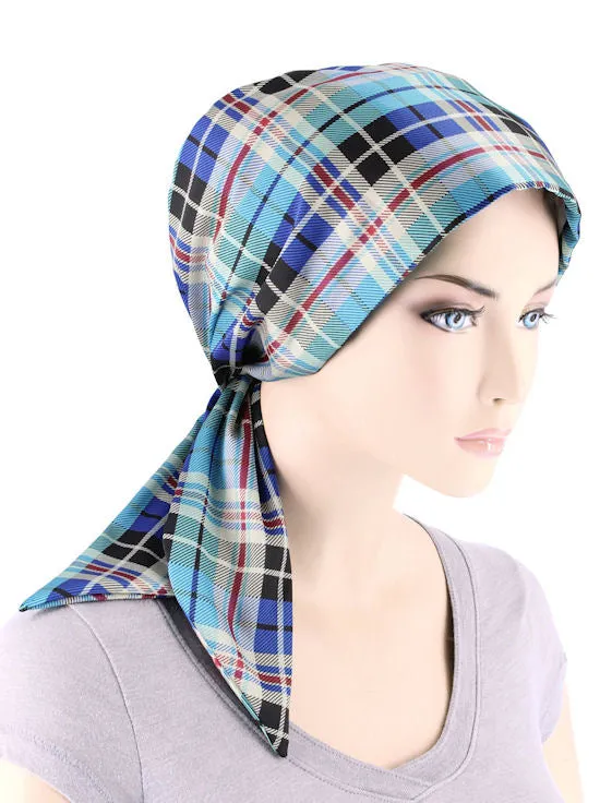 Fashion Scarf Blue Plaid