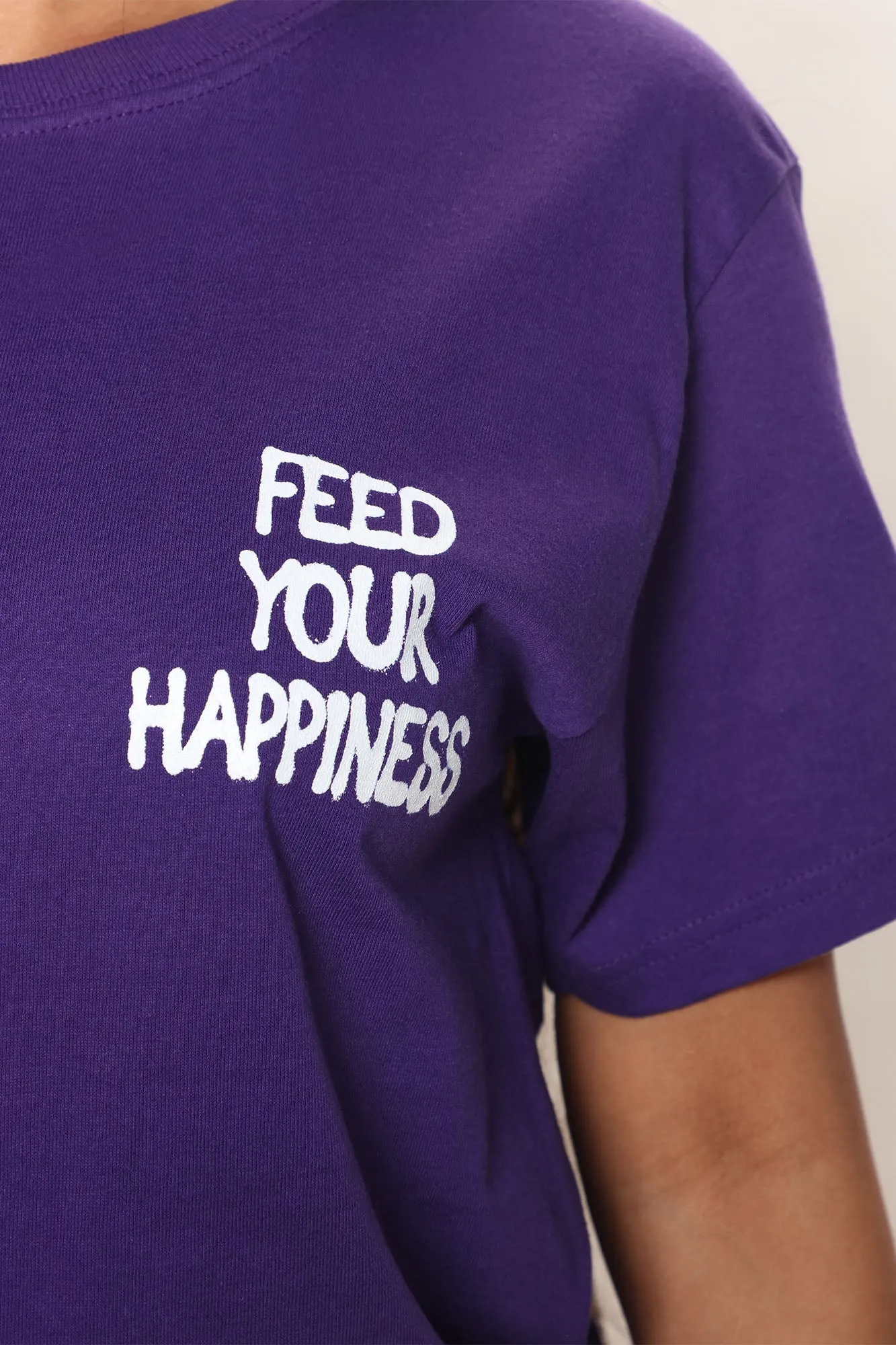 Feed Your Happiness T-Shirt - Purple