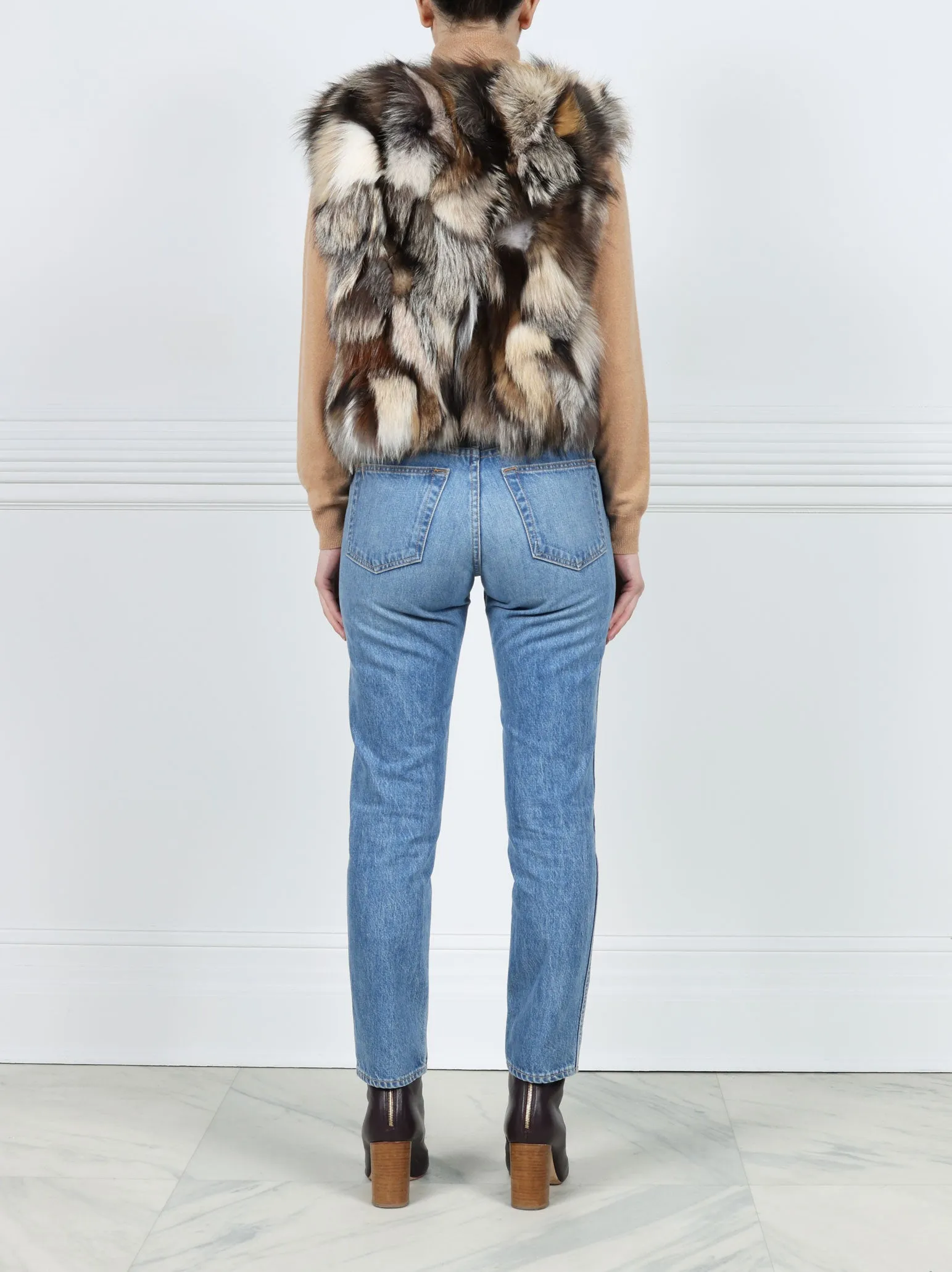 Fox Fur Patchwork Vest