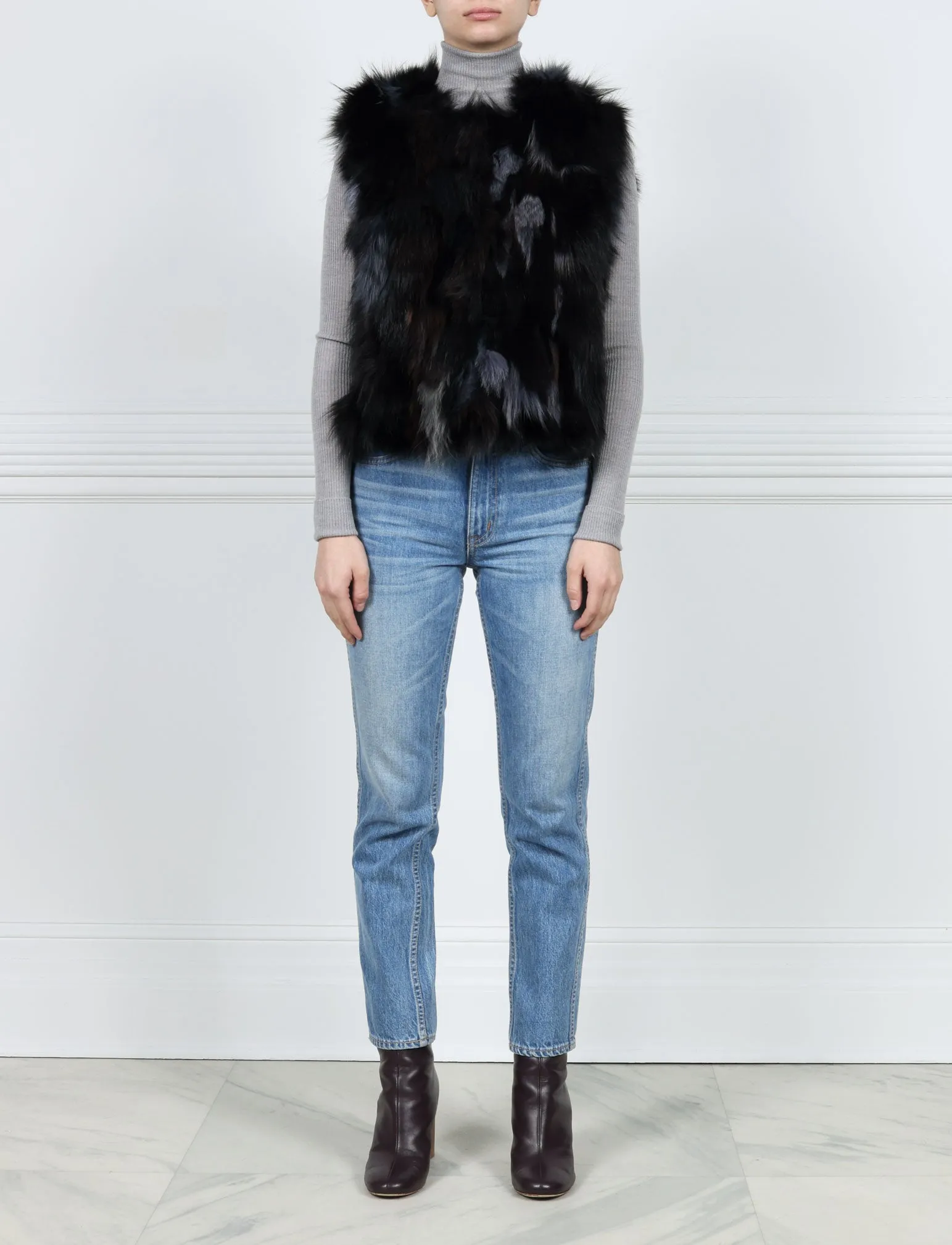 Fox Fur Patchwork Vest