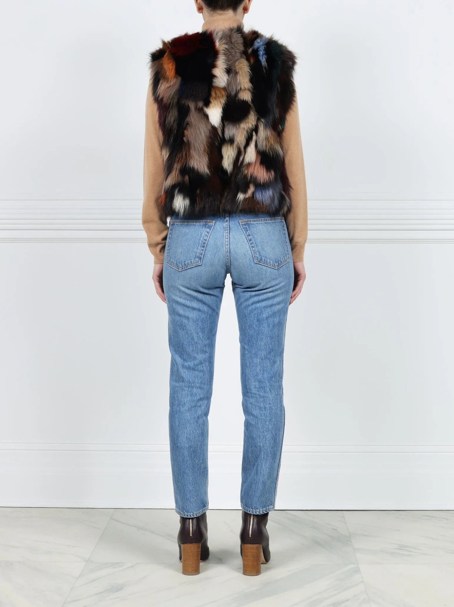 Fox Fur Patchwork Vest