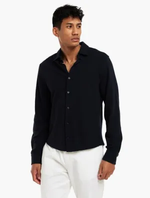 FRESCOBOL CARIOCA Marcio Cotton Pique Shirt NAVY