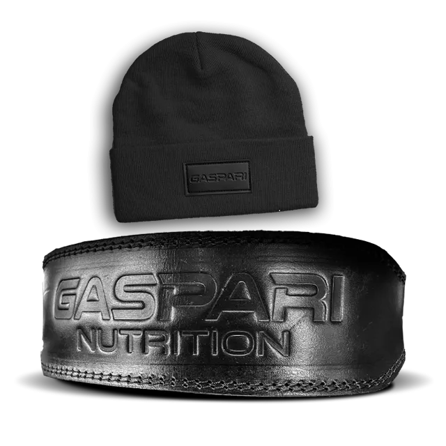 Gaspari - Genuine Leather Weight Belt   Beanie Bundle