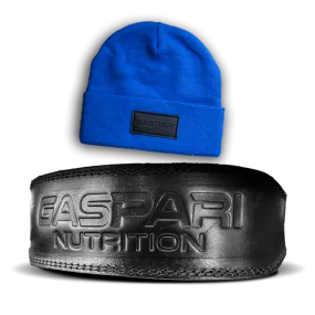 Gaspari - Genuine Leather Weight Belt   Beanie Bundle