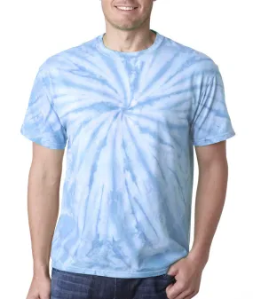 gildan tie-dye adult vat-dyed cyclone tee - columbia blue (l)