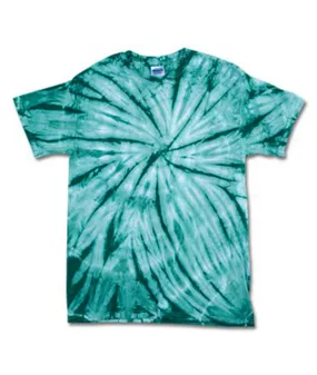 gildan tie-dye adult vat-dyed cyclone tee - teal (2xl)