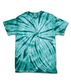 gildan tie-dye adult vat-dyed cyclone tee - teal (l)