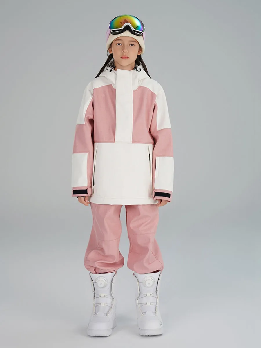 Girl's Colour Blocked Warm Snow Suit