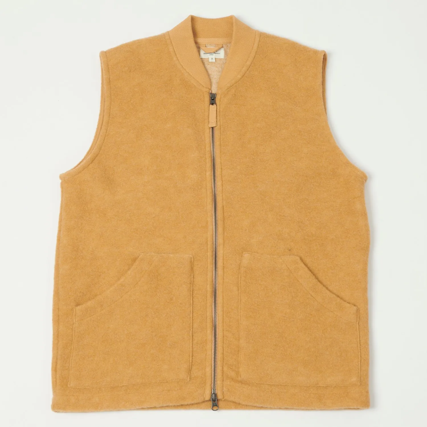 Hartford Knitted Wool Vest - Mustard