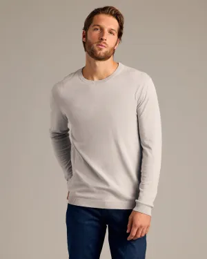 Heather Gray Dressy Crew Neck Sweater