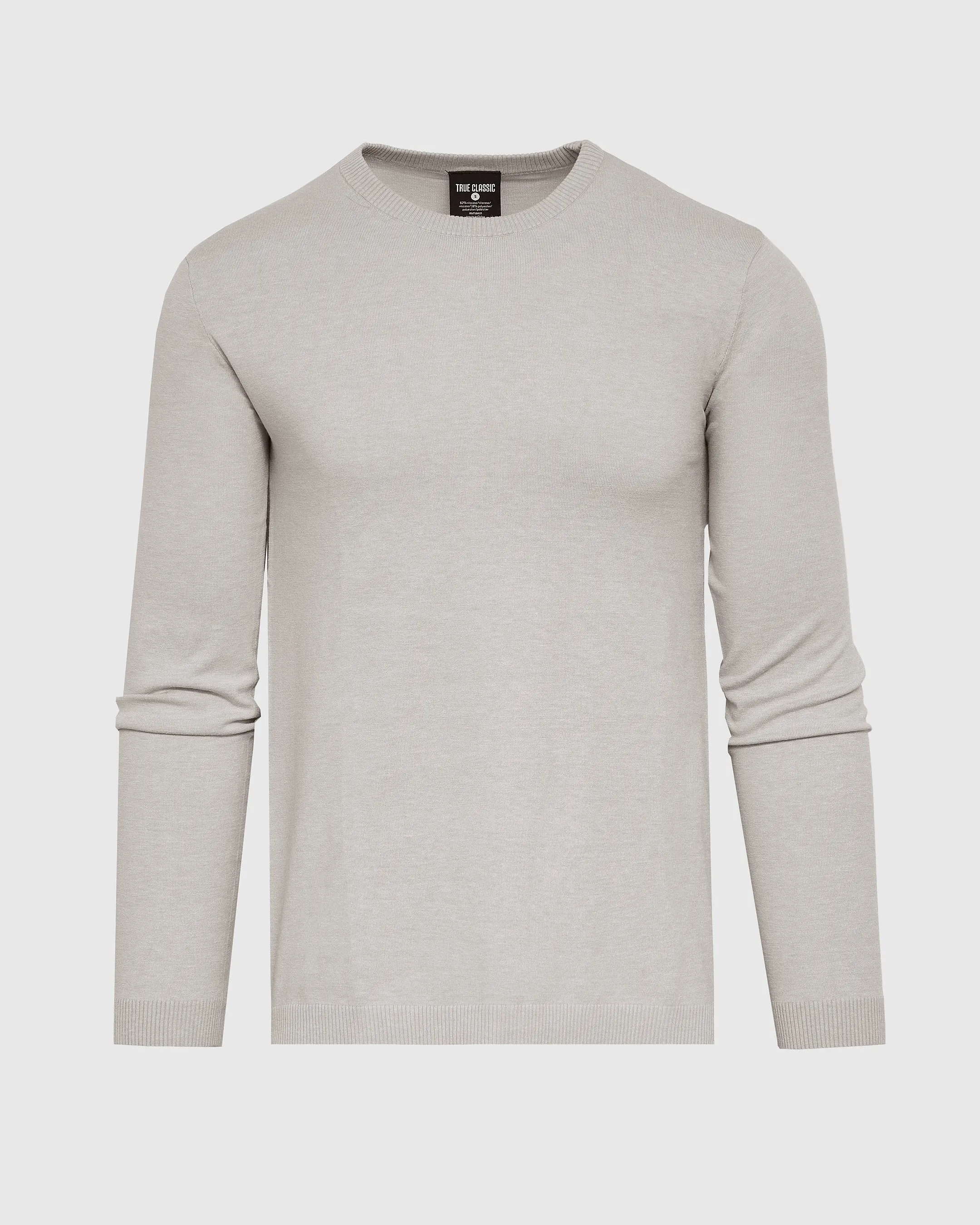 Heather Gray Dressy Crew Neck Sweater