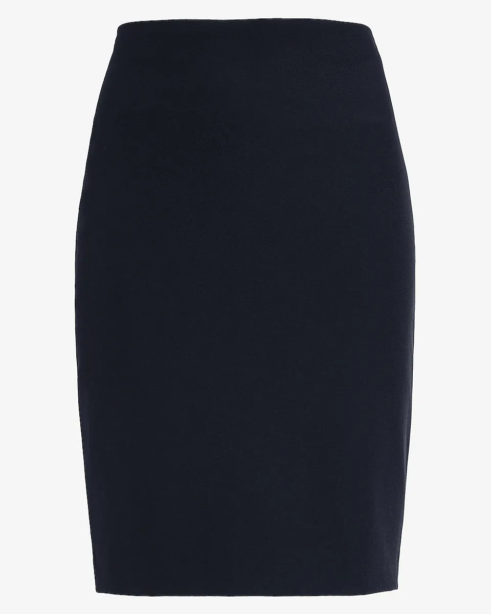 High Waisted Supersoft Twill Pencil Skirt in Navy Blue