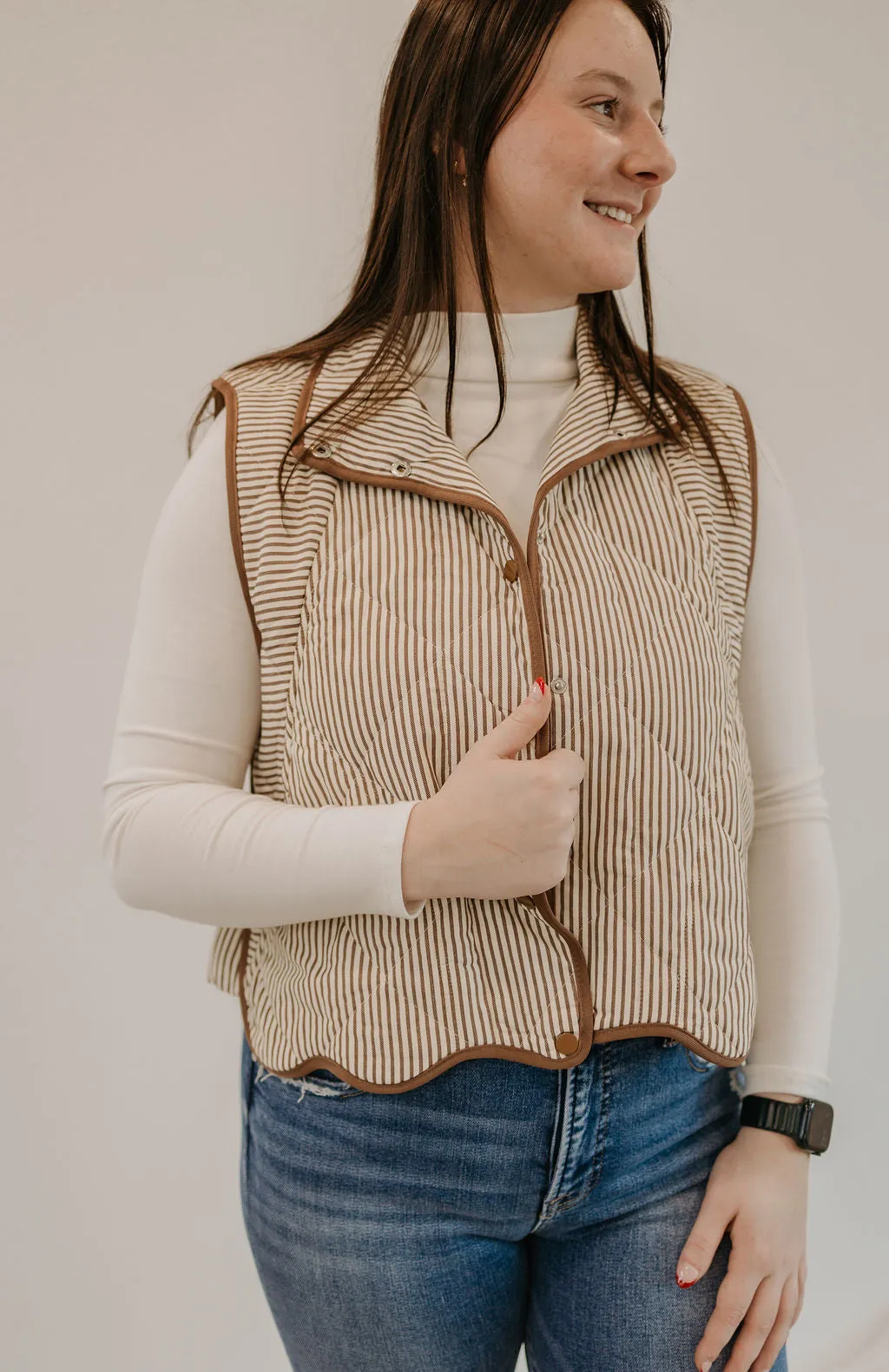 HILLER STRIPED VEST BY IVY & CO