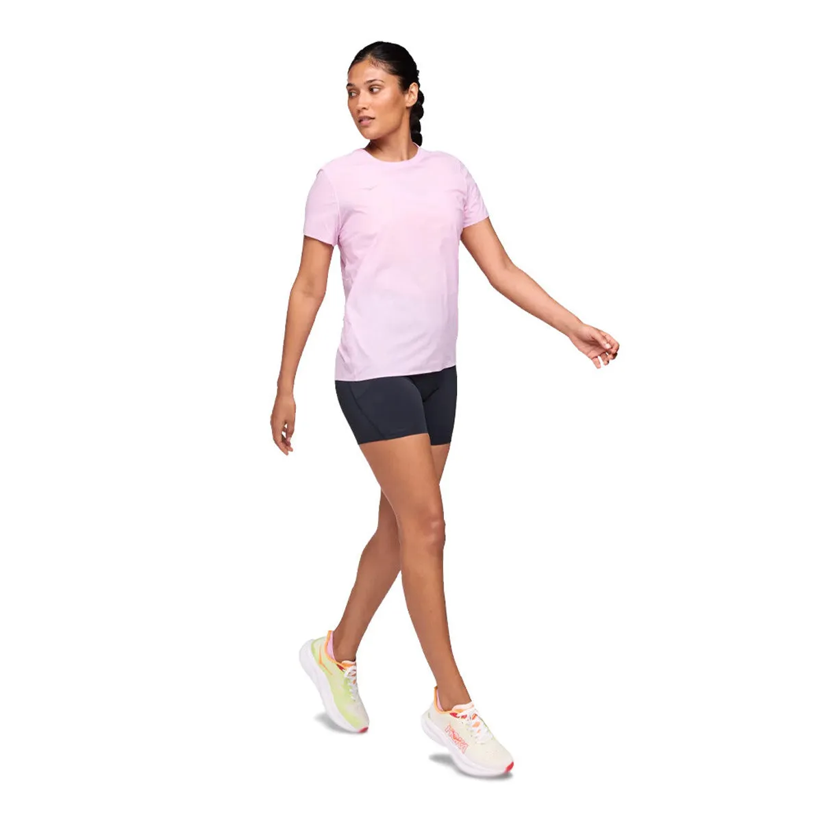 Hoka Airolite Run Short Sleeve Womens | Pink Twilight