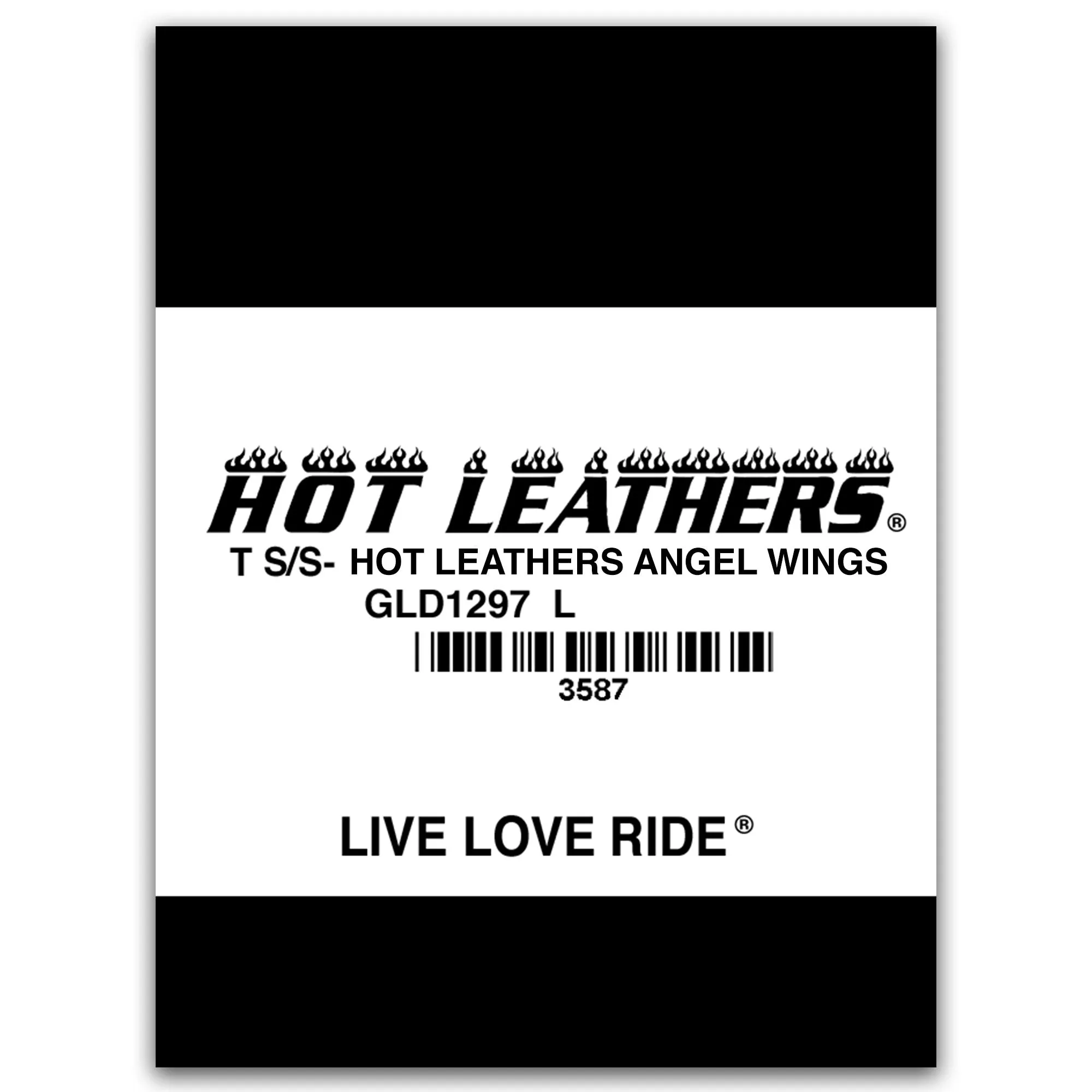 Hot Leathers GLD1297 'Live,Love, Ride' Ladies Angel Wings Navy Blue