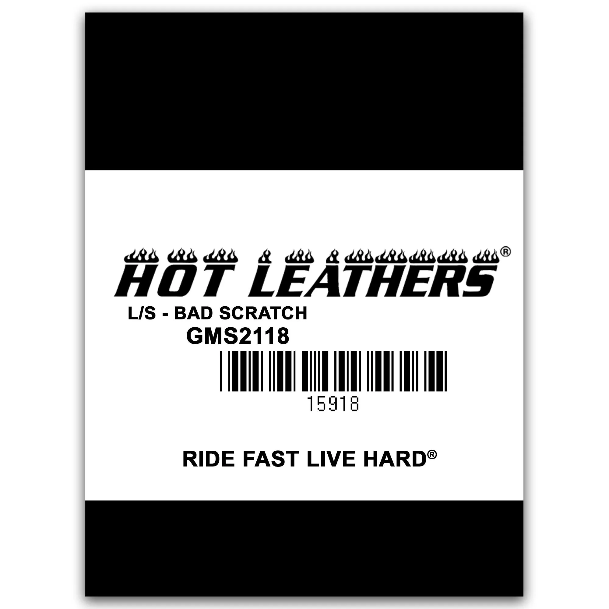 Hot Leathers GMS2118 Men’s ‘Bad Scratch’ Long Sleeve Charcoal Shirt