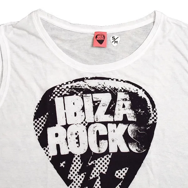 Ibiza Rocks Logo Cropped Vest Top