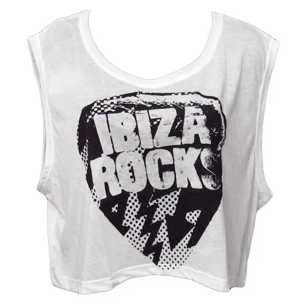 Ibiza Rocks Logo Cropped Vest Top