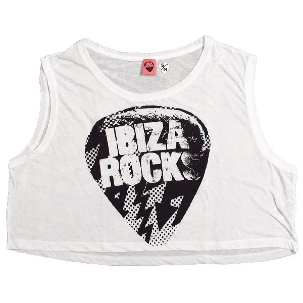 Ibiza Rocks Logo Cropped Vest Top