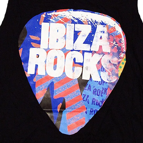 Ibiza Rocks Men's Black Longline Muscle Vest