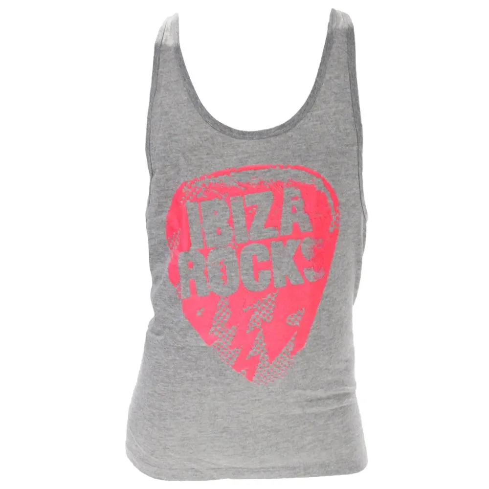 Ibiza Rocks Plectrum Grey Heather Men's Muscle Tank