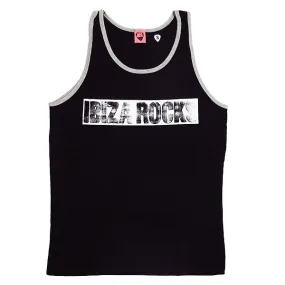 Ibiza Rocks Vintage Contrast Men's Black Tank