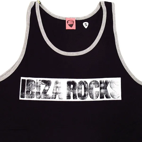 Ibiza Rocks Vintage Contrast Men's Black Tank