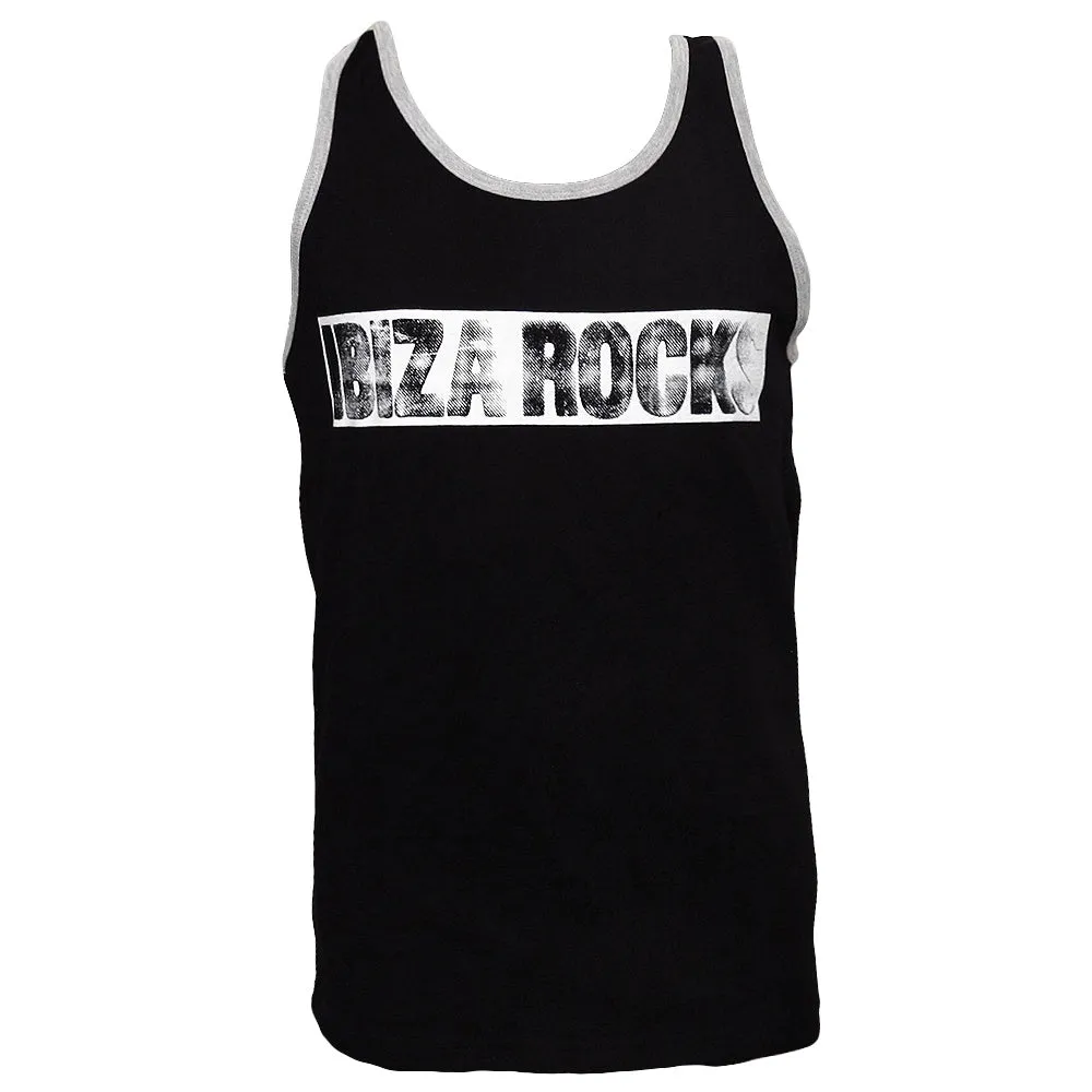 Ibiza Rocks Vintage Contrast Men's Black Tank