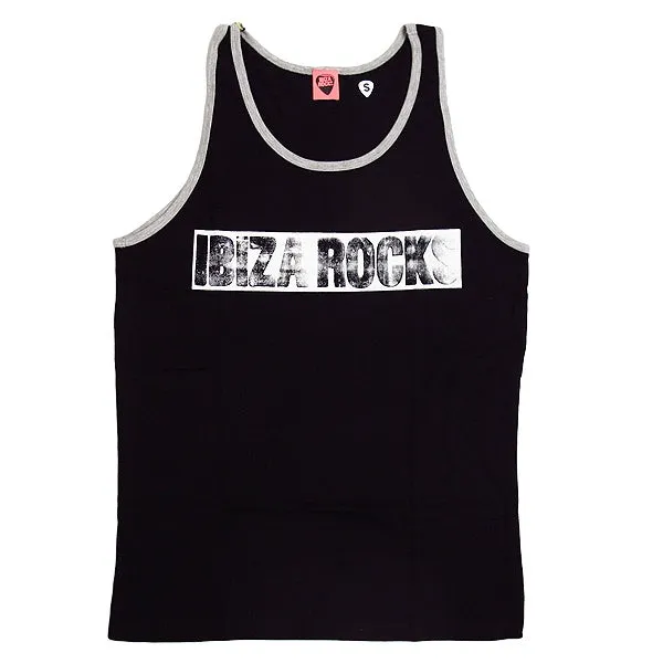 Ibiza Rocks Vintage Contrast Men's Black Tank