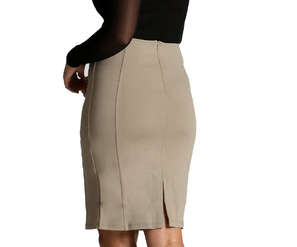 InstantFigure Short Pencil Skirt with Back Zip 16807M