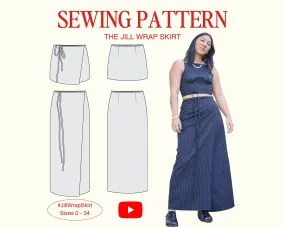 Jessilous Patterns, The Jill Wrap Skirt PDF Pattern