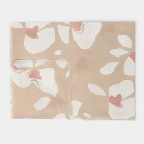 Katie Loxton Nude Pink / Off White / Dusty Rose Floral Printed Scarf KLS592