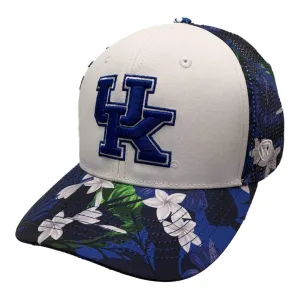 Kentucky Wildcats TOW Floral Print "Bay" Style Mesh Back Structured Adj. Hat Cap