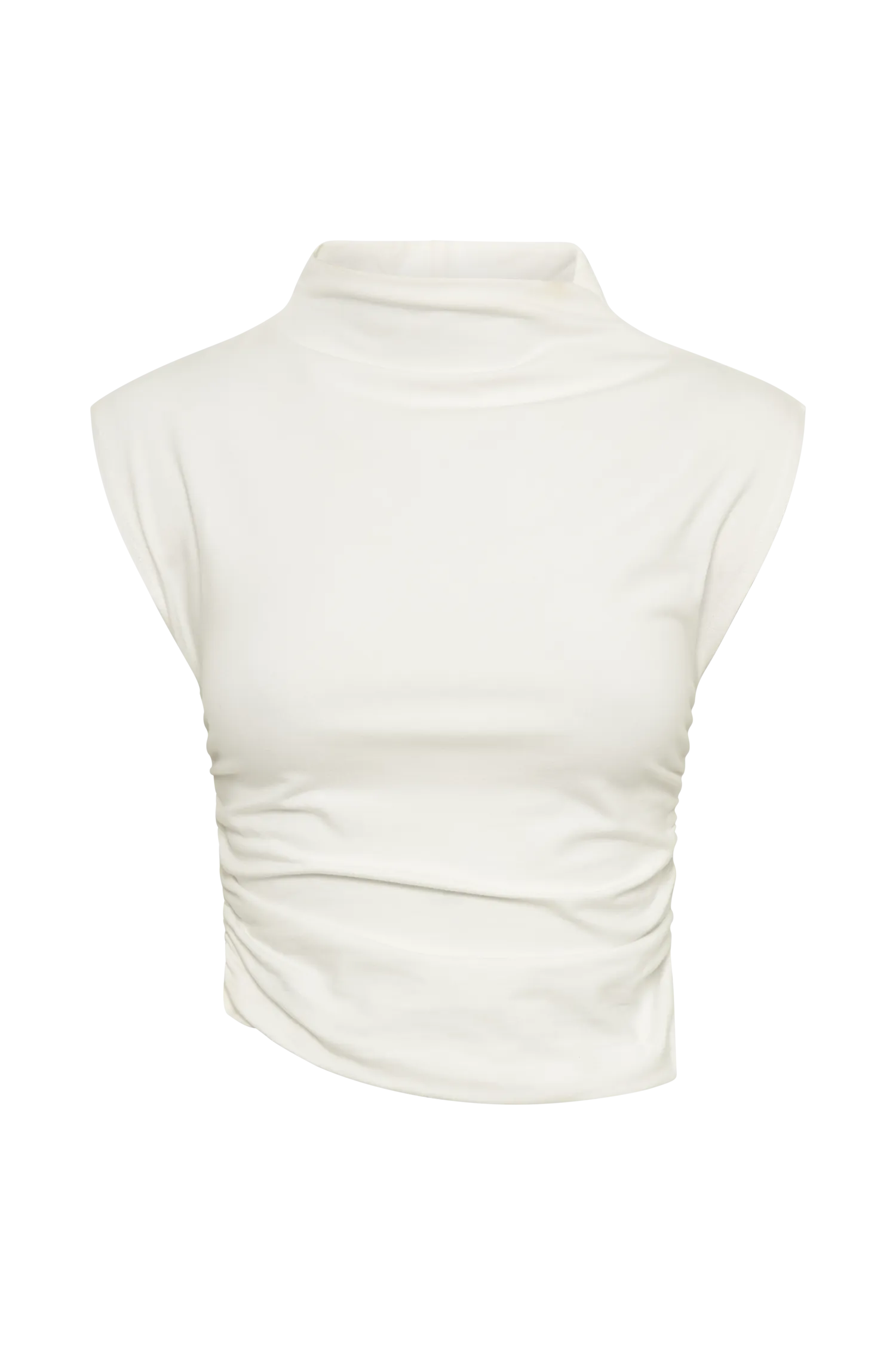 Kimber High Neck Sleeveless Top - White