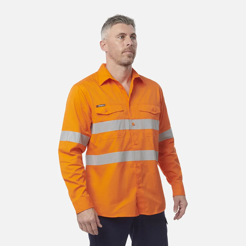 King Gee Workcool 2 Hi-Vis Reflective Long Sleeve Work Shirt (K54890)