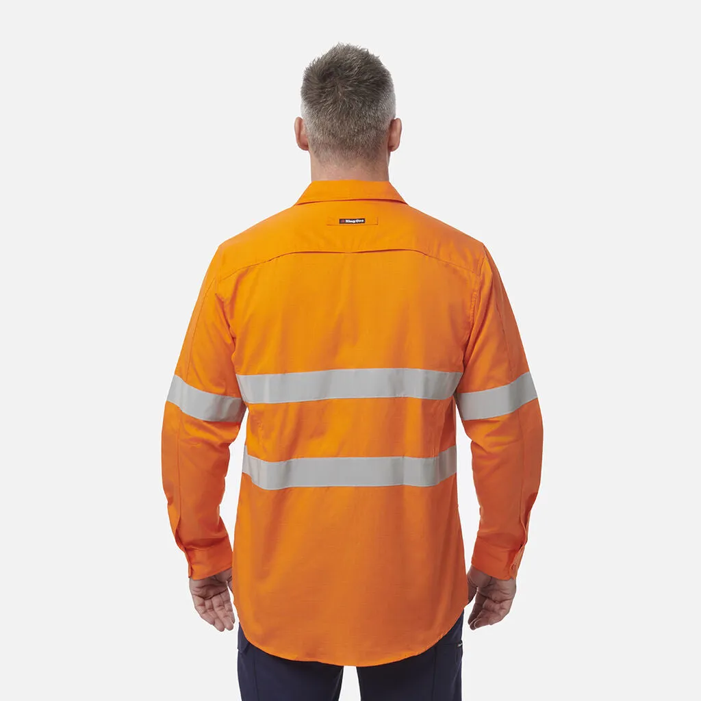 King Gee Workcool 2 Hi-Vis Reflective Long Sleeve Work Shirt (K54890)