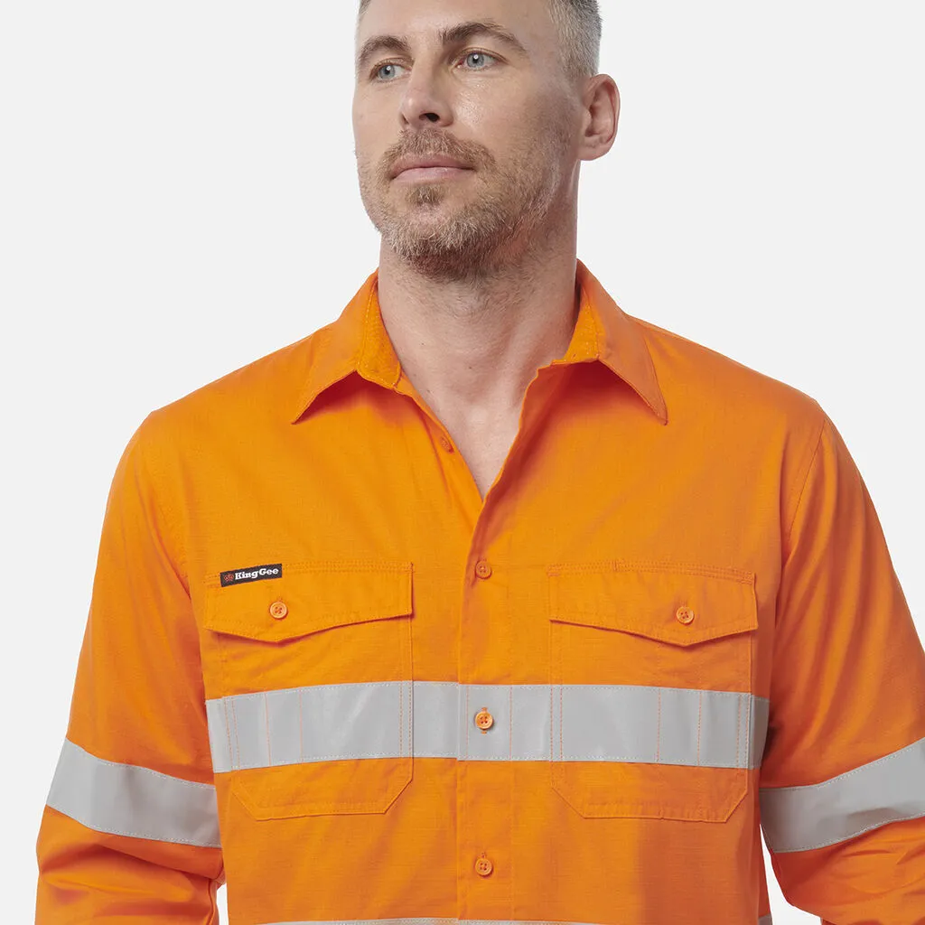 King Gee Workcool 2 Hi-Vis Reflective Long Sleeve Work Shirt (K54890)