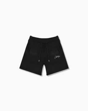 Knitted Mohair Shorts - Obsidian