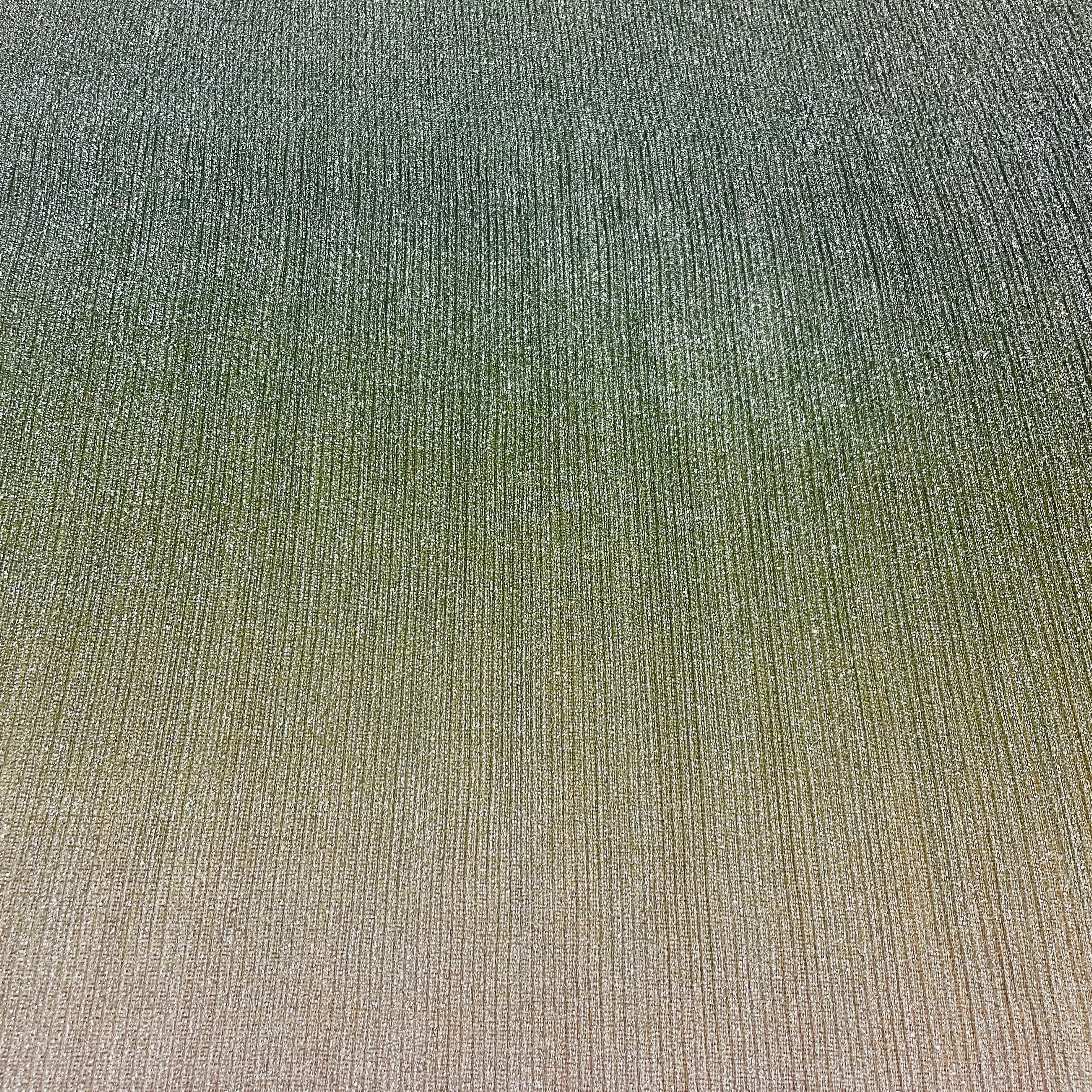 Light Green Grey Ombre Shimmer Knitted Lycra